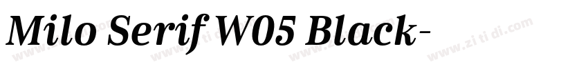 Milo Serif W05 Black字体转换
